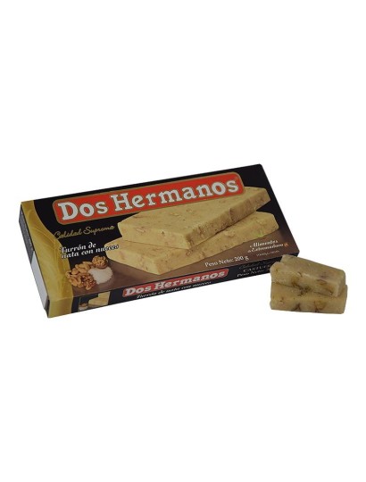 Turrón de mazapán con nueces - clásico. Dos Hermanos 200g