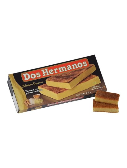 Turrón de yema tostada - clásico. Dos Hermanos 200g