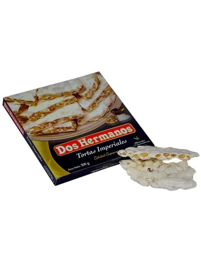 Torta imperial de turrón de almendra duro. Sabor tradicional