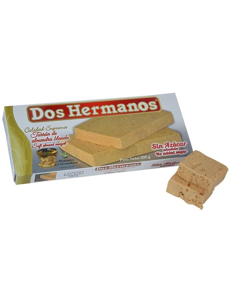 Auténtico turrón de almendra molida,  con sabor tradicional. 250g
