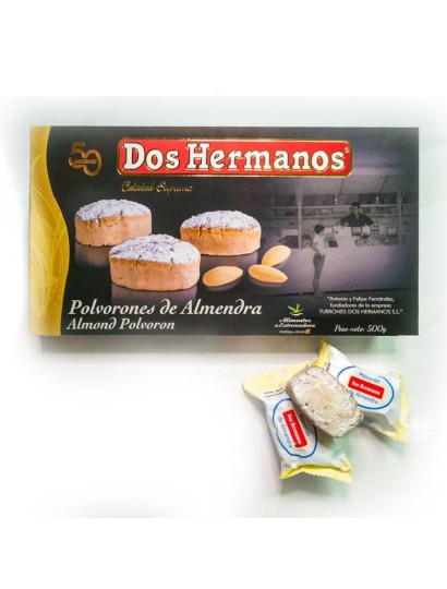 Polvorones de almendra artesanos. Elaboración tradicional.  Dos Hermanos 500g