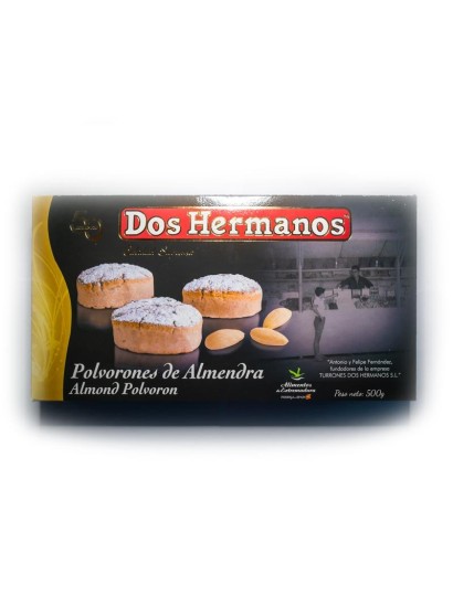 Polvorones de almendra artesanos. Elaboración tradicional.  Dos Hermanos 500g