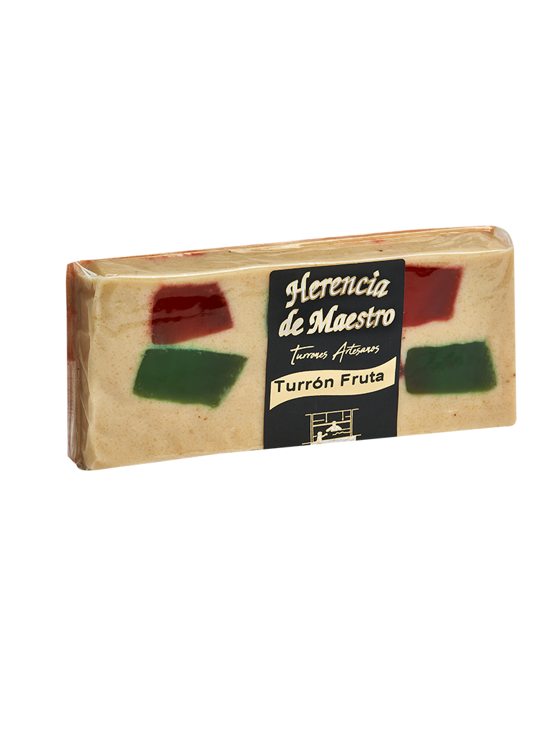Turrón de Mazapán con Frutas Artesano - Calidad Gourmet. Herencia de Maestro 300g
