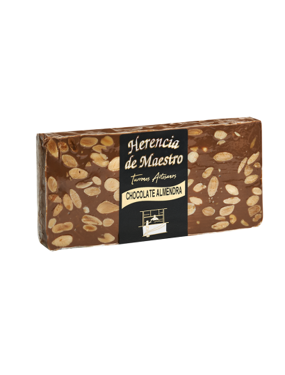 Turrón de Chocolate con Almendras Artesano - Calidad Premium. Herencia de Maestro