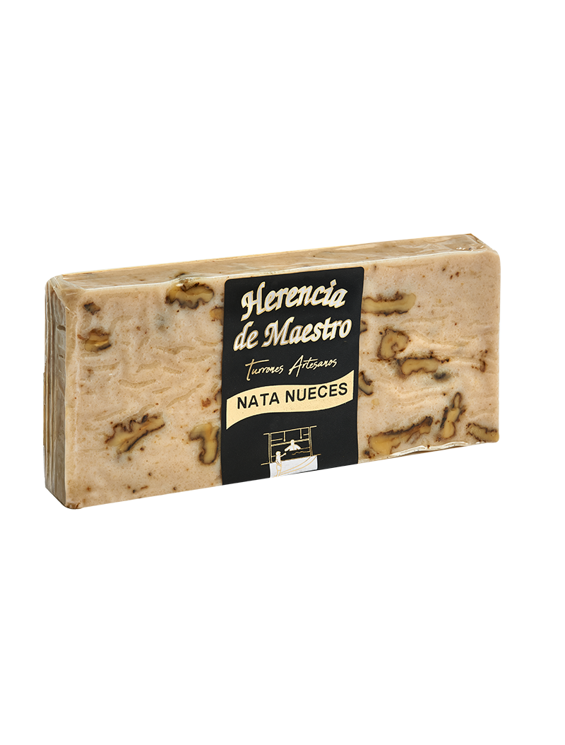 Turrón de Nata con Nueces Artesano. Calidad Premium. Herencia de Maestro 300g