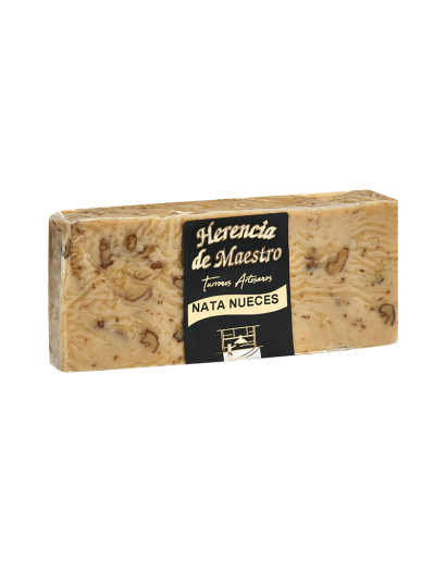Turrón de Nata con Nueces Artesano. Calidad Premium. Herencia de Maestro 450g