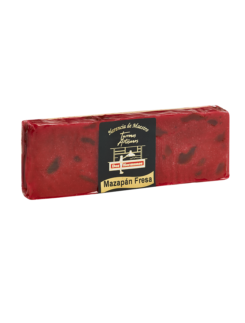 Turrón de  Mazapán  con Fresas Artesano - Selección Gourmet. Herencia de Maestro. 250g