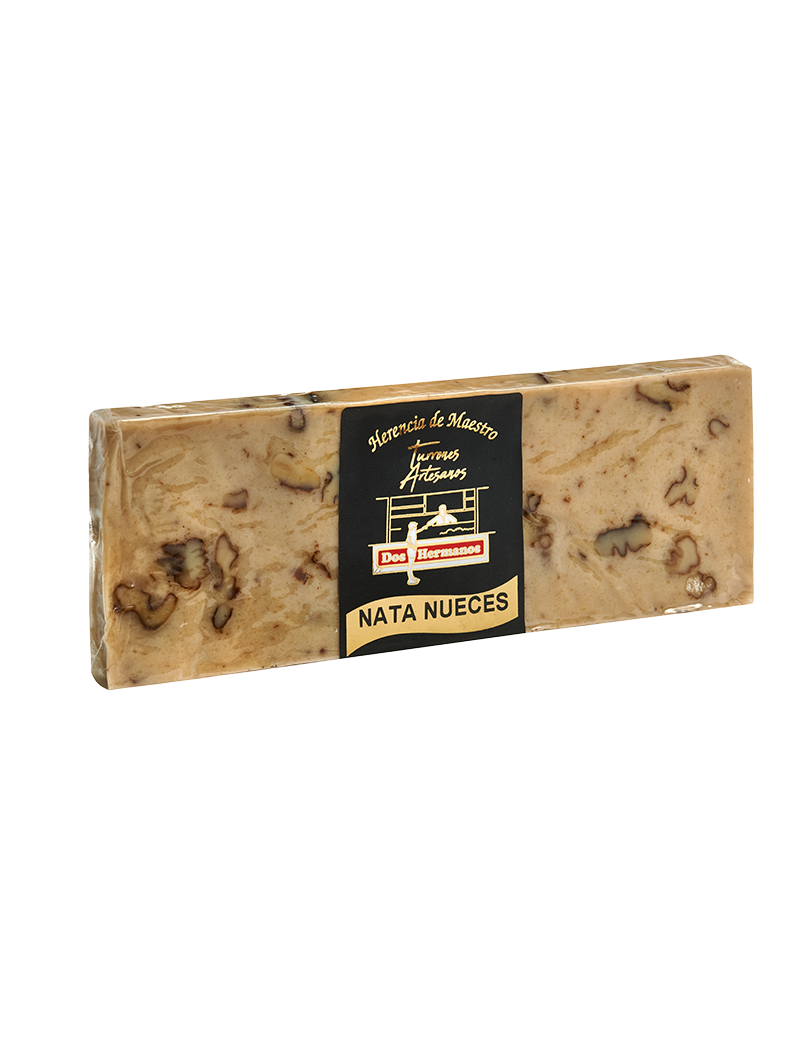 Turrón de Mazapán con  Nata y Nueces Artesano. Selección Gourmet. Herencia de Maestro. 250g