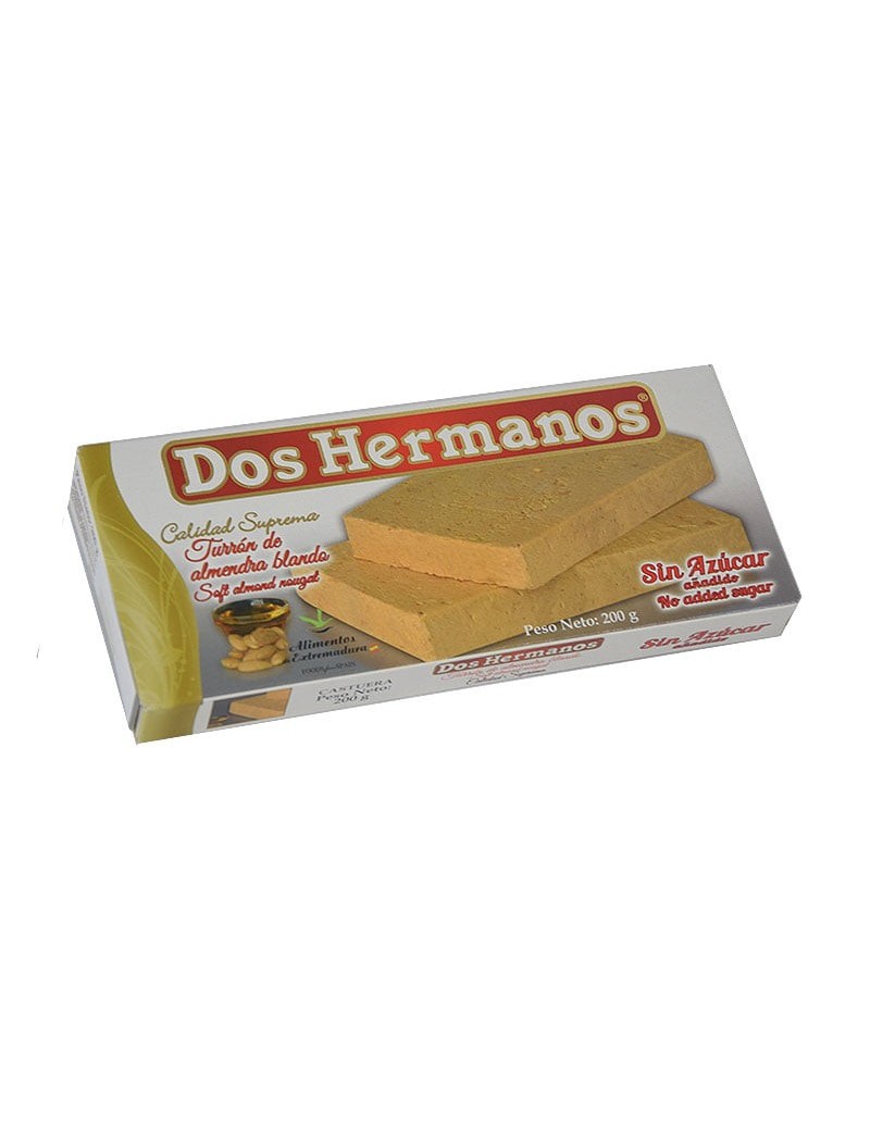 Turrón de Almendra Blando Sin Azúcar Dos Hermanos