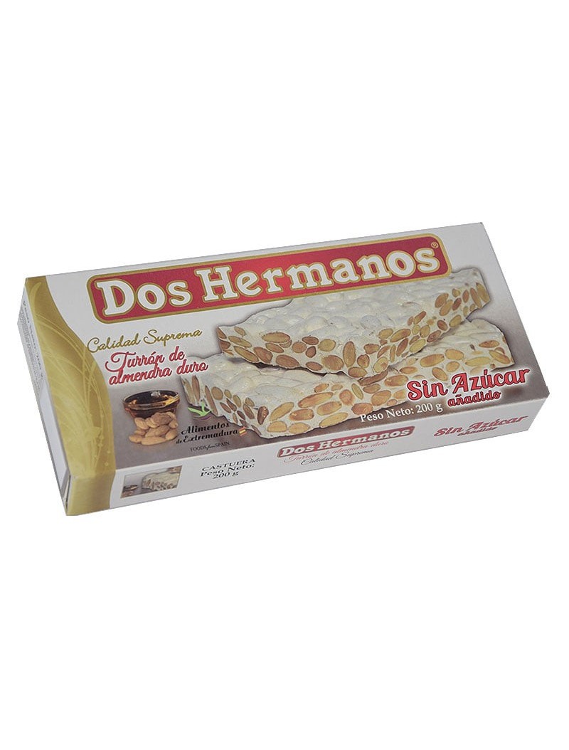 Turrón de Almendra Duro Sin Azúcar Dos Hermanos
