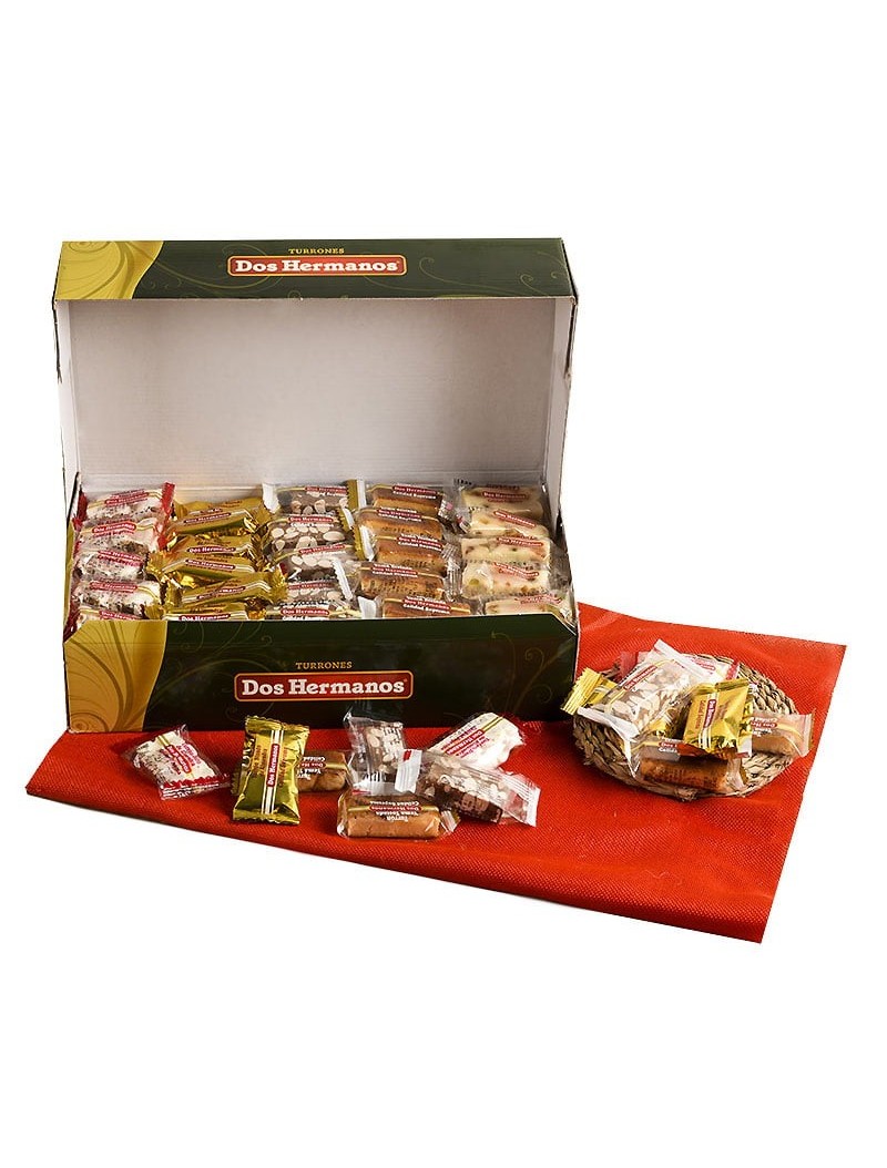 Porciones de turrón surtidas. Selección gourmet. Auténtico sabor tradicional. 2k