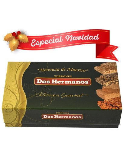 Porciones de turrón surtidas. Selección gourmet. Auténtico sabor tradicional. 2k
